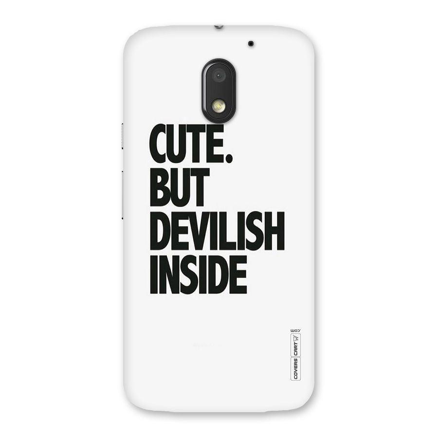 Cute But Devil Back Case for Moto E3 Power
