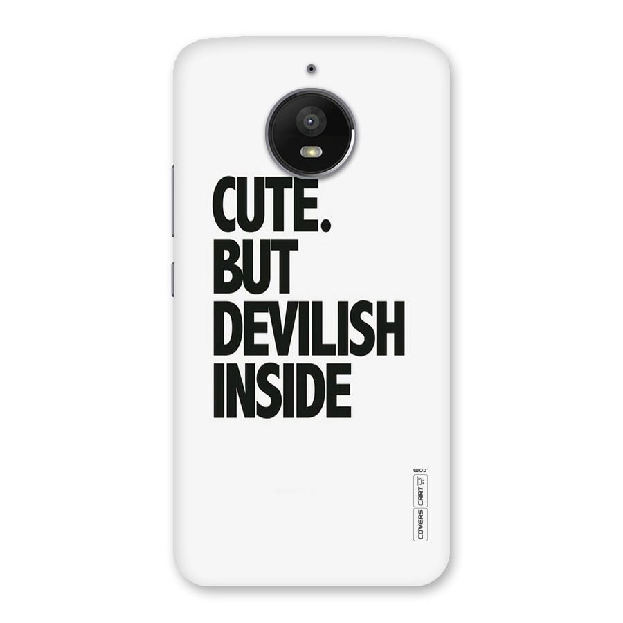 Cute But Devil Back Case for Moto E4 Plus