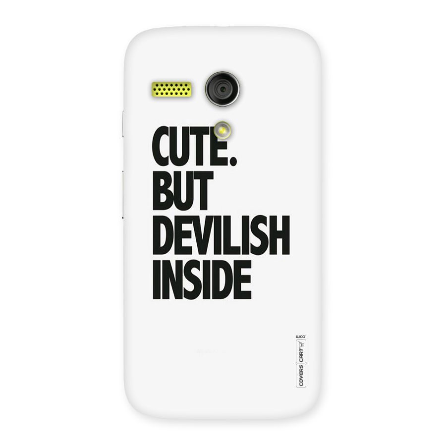 Cute But Devil Back Case for Moto G