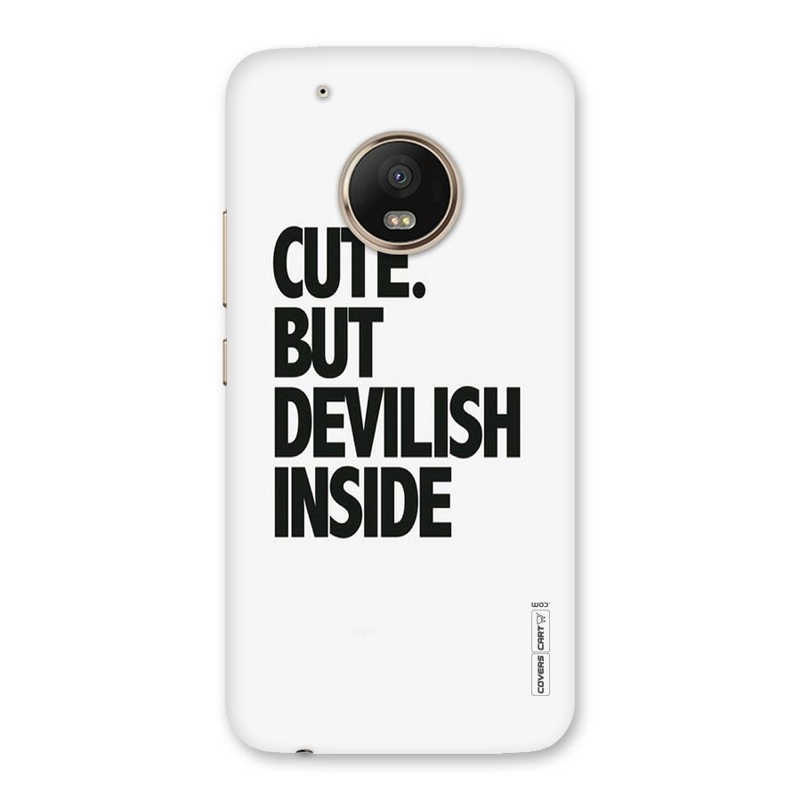 Cute But Devil Back Case for Moto G5 Plus