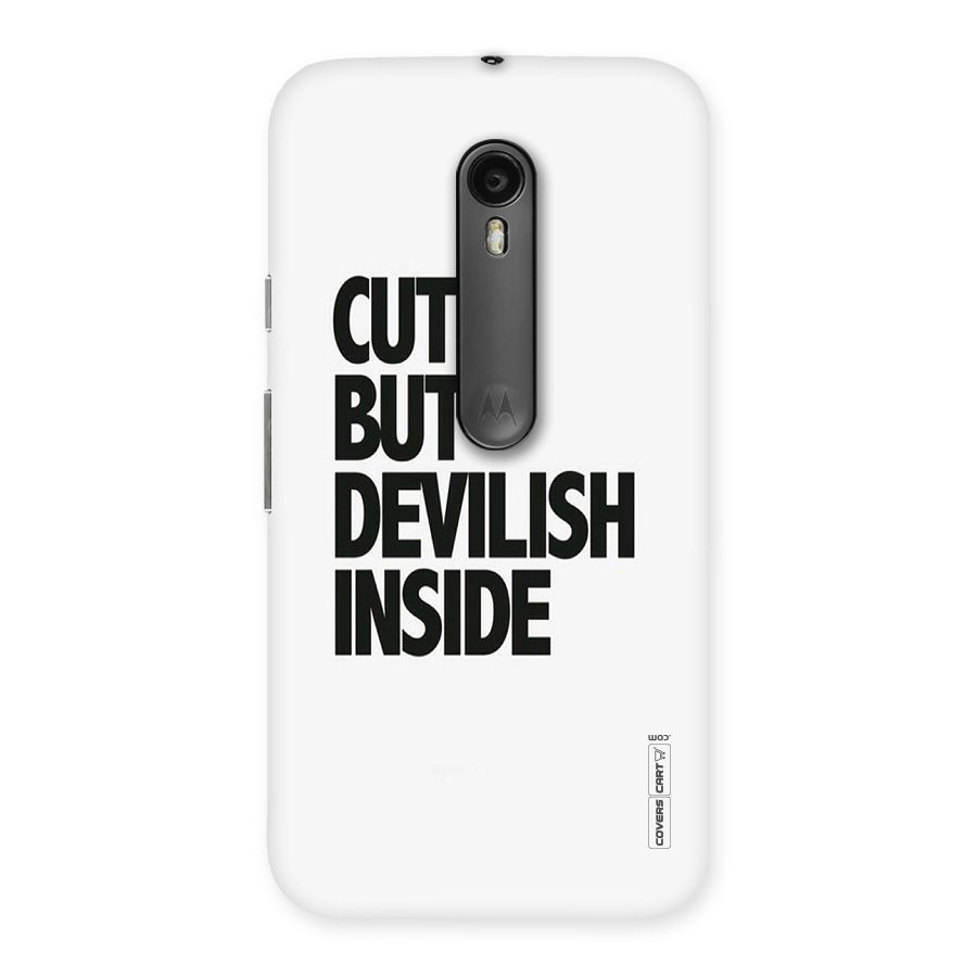 Cute But Devil Back Case for Moto G Turbo