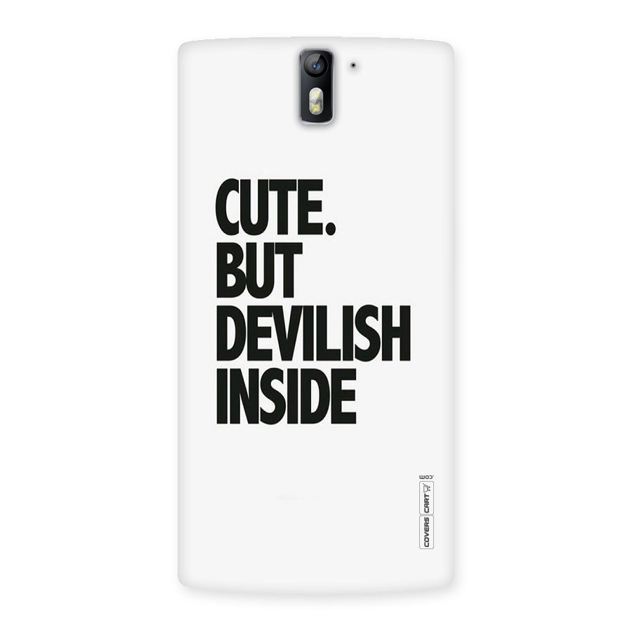 Cute But Devil Back Case for One Plus One