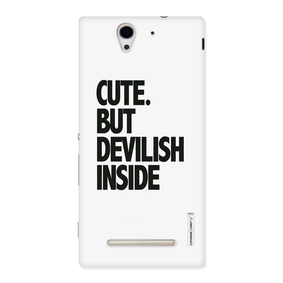 Cute But Devil Back Case for Sony Xperia C3