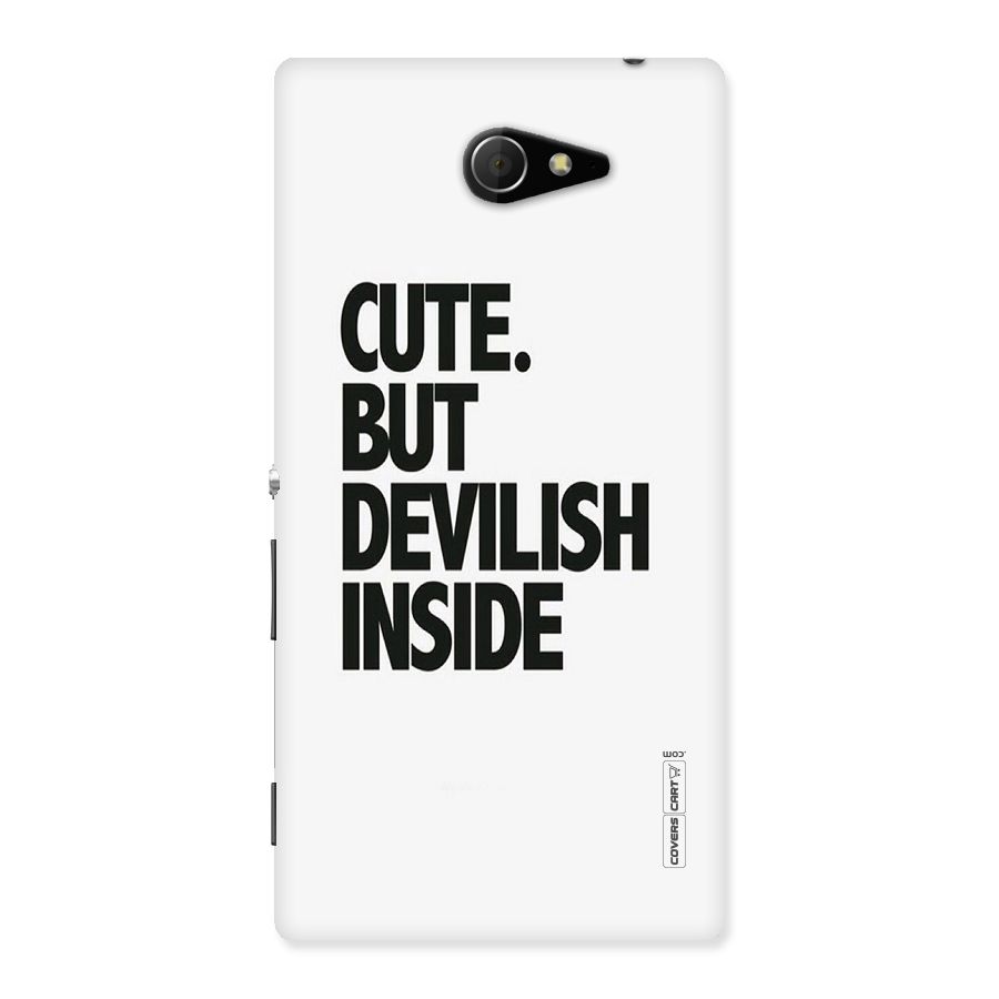 Cute But Devil Back Case for Sony Xperia M2