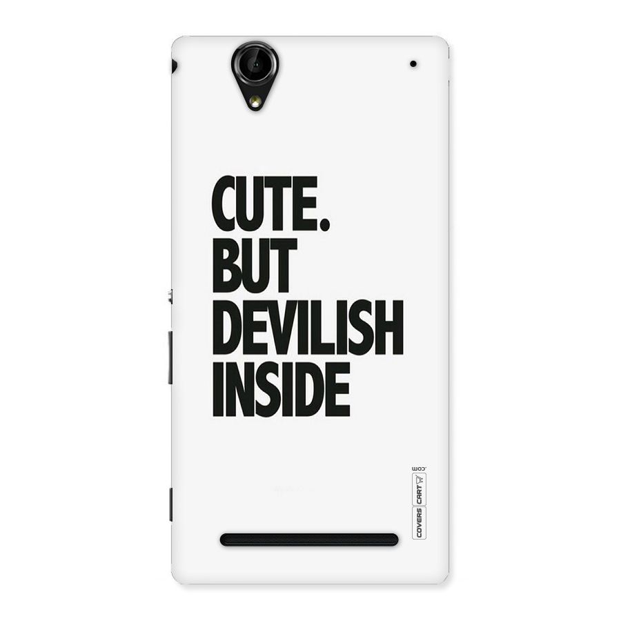 Cute But Devil Back Case for Sony Xperia T2