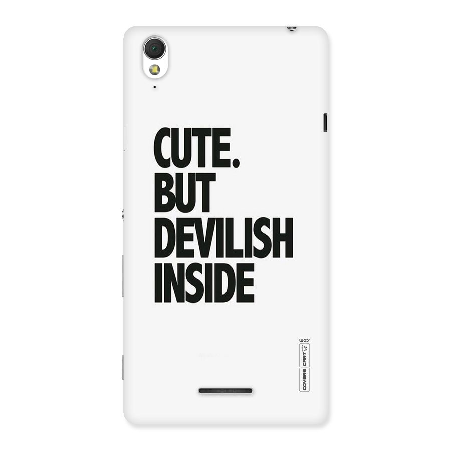 Cute But Devil Back Case for Sony Xperia T3
