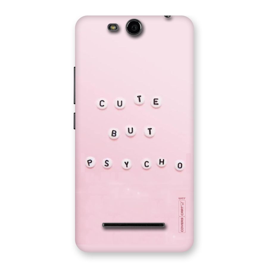 Cute But Psycho Back Case for Micromax Canvas Juice 3 Q392