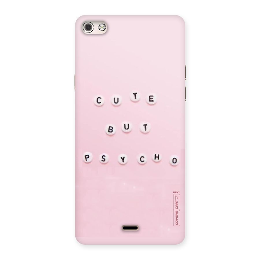 Cute But Psycho Back Case for Micromax Canvas Silver 5