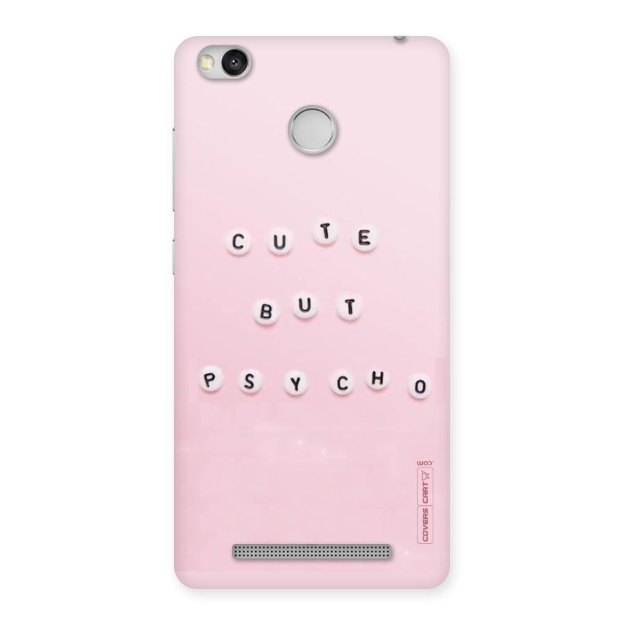 Cute But Psycho Back Case for Redmi 3S Prime