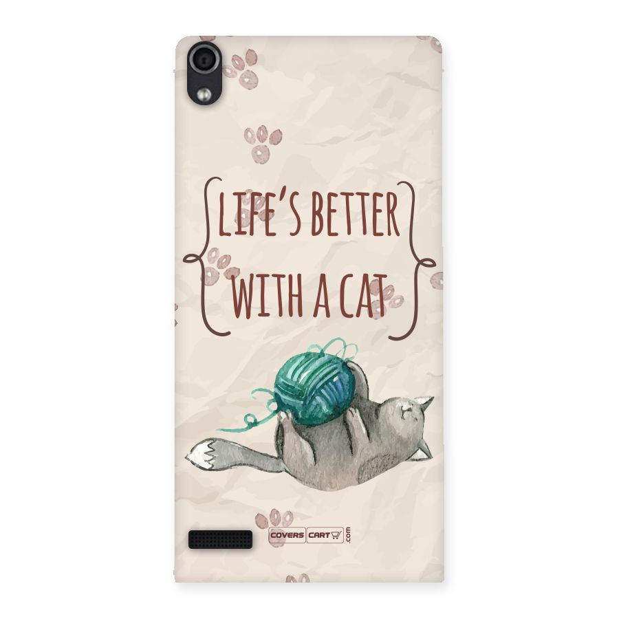 Cute Cat Back Case for Ascend P6