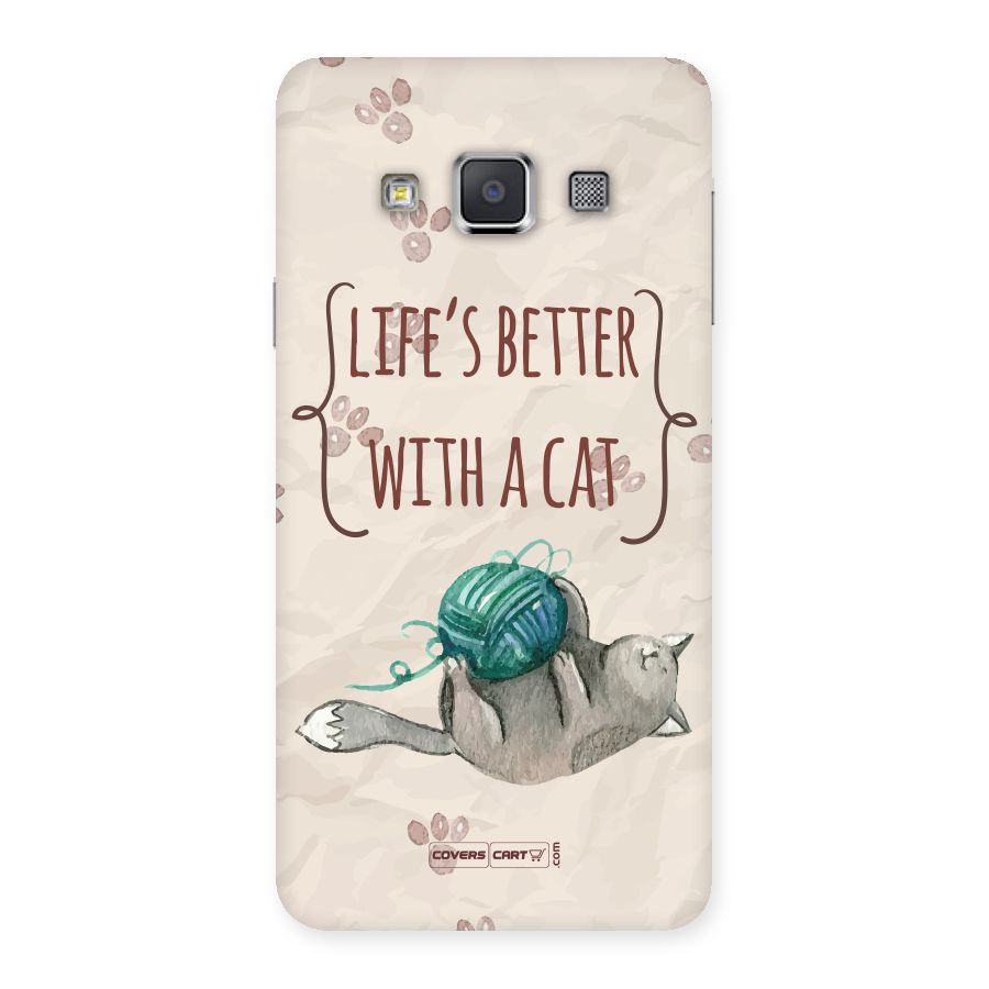 Cute Cat Back Case for Galaxy A3