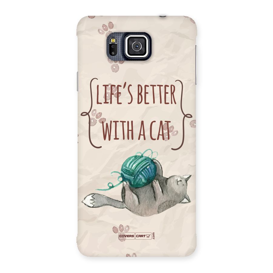 Cute Cat Back Case for Galaxy Alpha