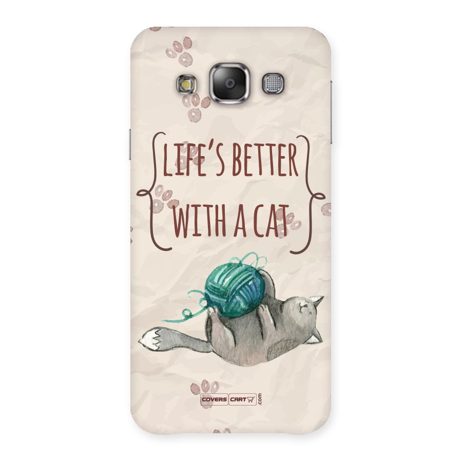 Cute Cat Back Case for Galaxy E7