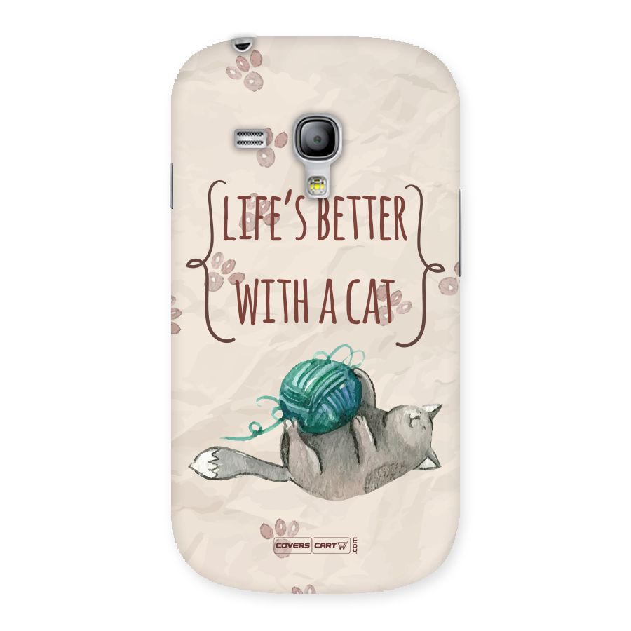 Cute Cat Back Case for Galaxy S3 Mini