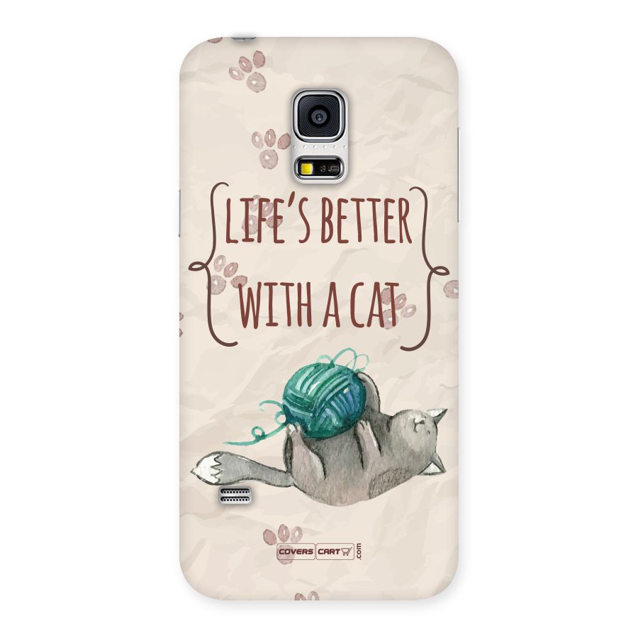 Cute Cat Back Case for Galaxy S5 Mini
