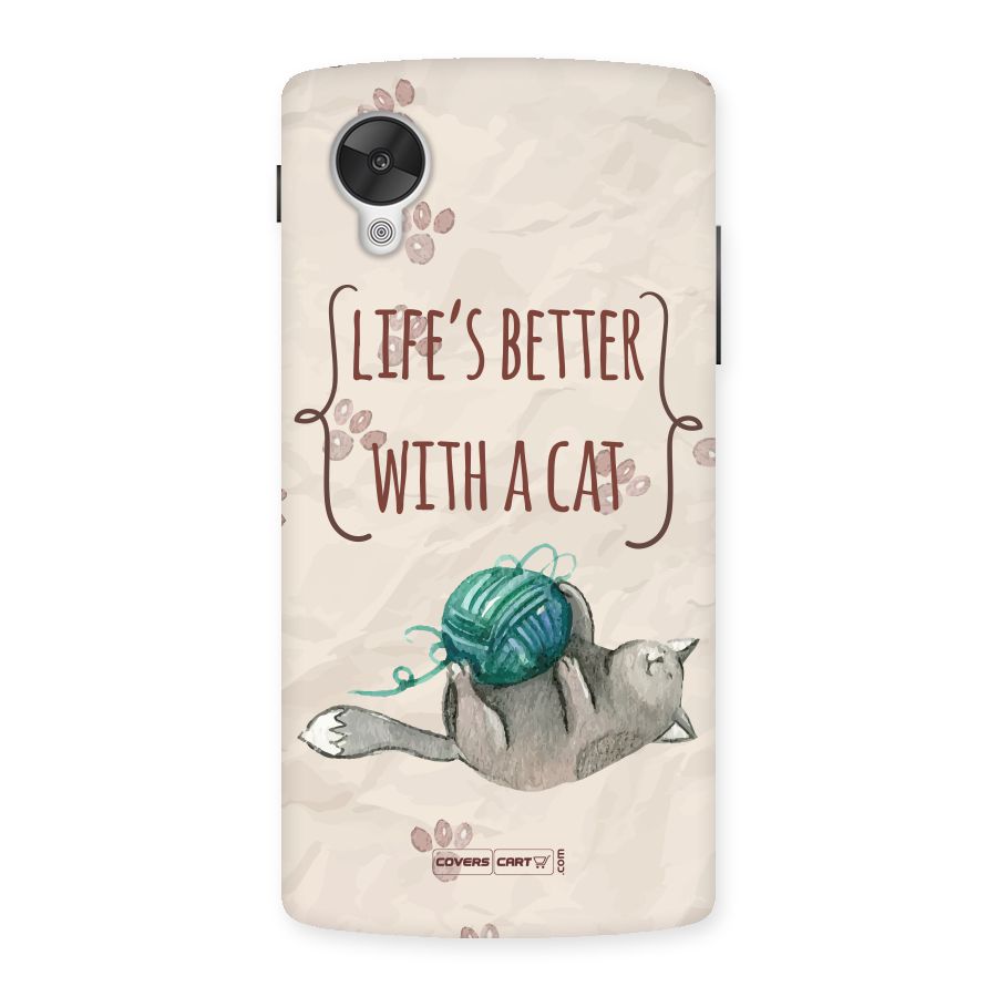 Cute Cat Back Case for Google Nexsus 5