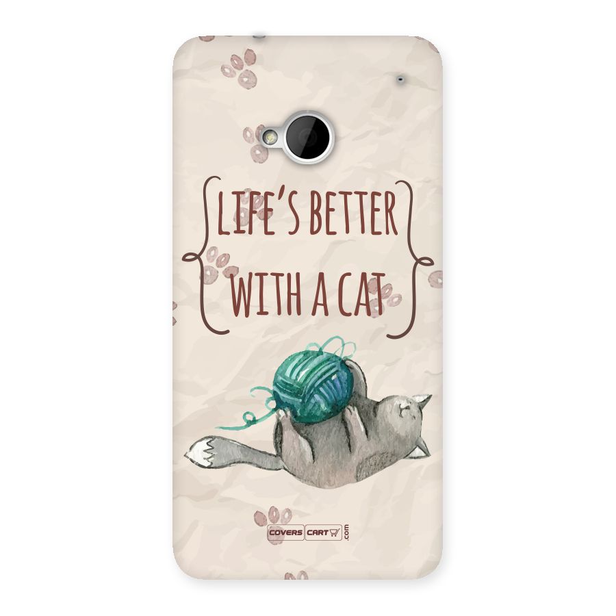 Cute Cat Back Case for HTC One M7