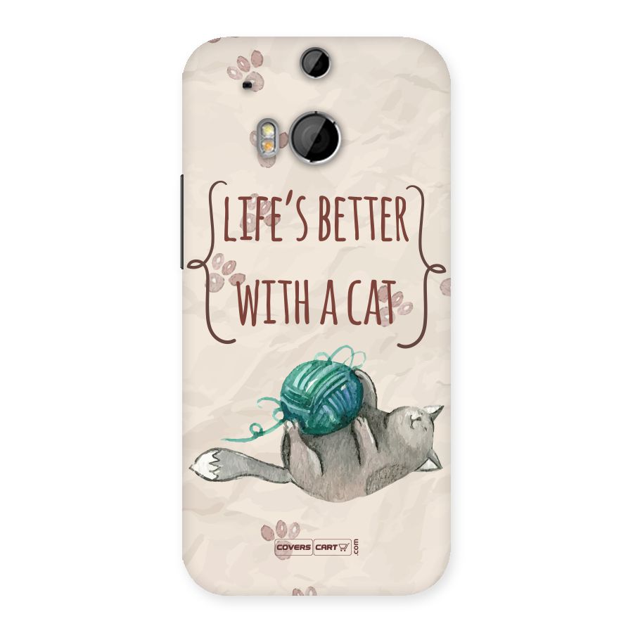 Cute Cat Back Case for HTC One M8