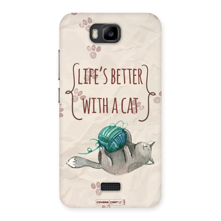 Cute Cat Back Case for Honor Bee