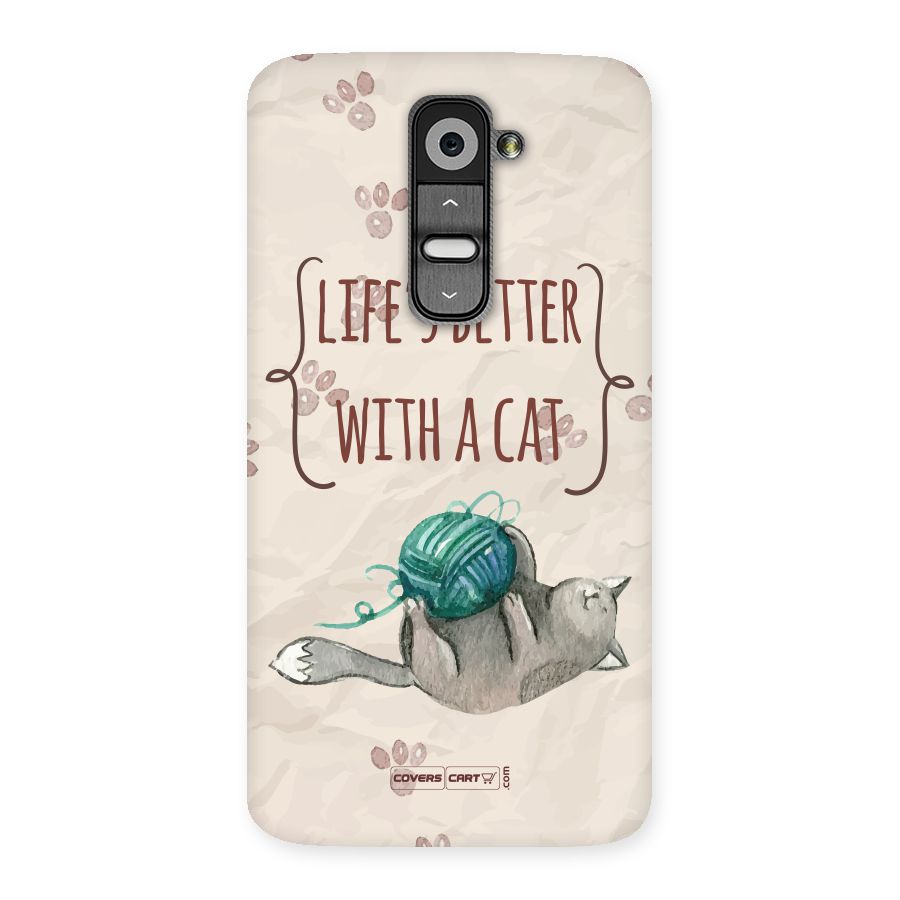 Cute Cat Back Case for LG G2