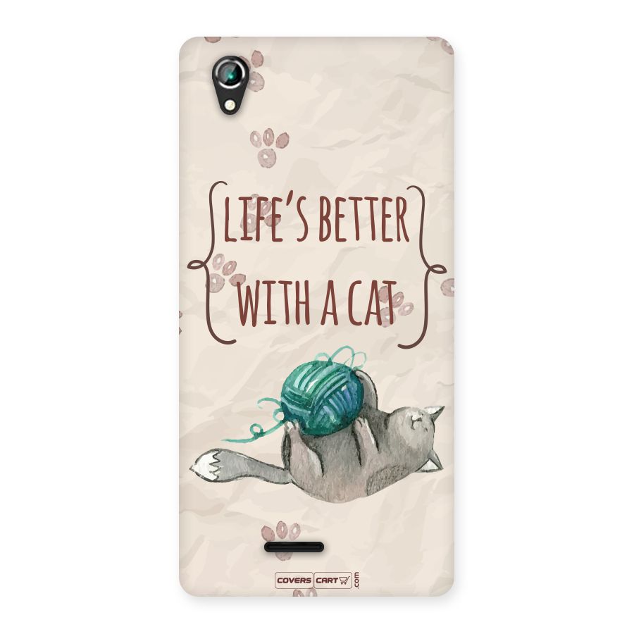 Cute Cat Back Case for Lava Iris 800
