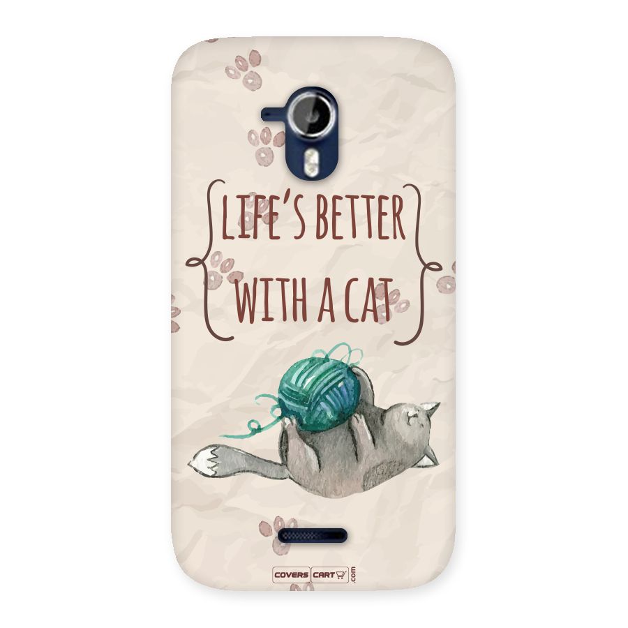 Cute Cat Back Case for Micromax Canvas Magnus A117