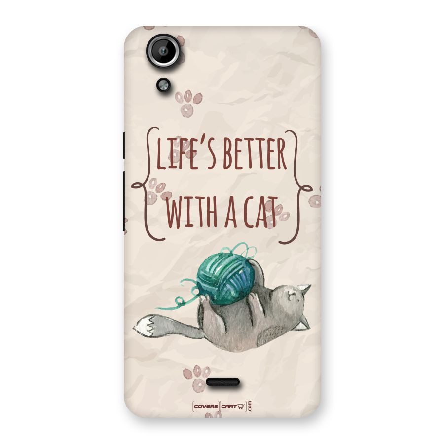 Cute Cat Back Case for Micromax Canvas Selfie Lens Q345