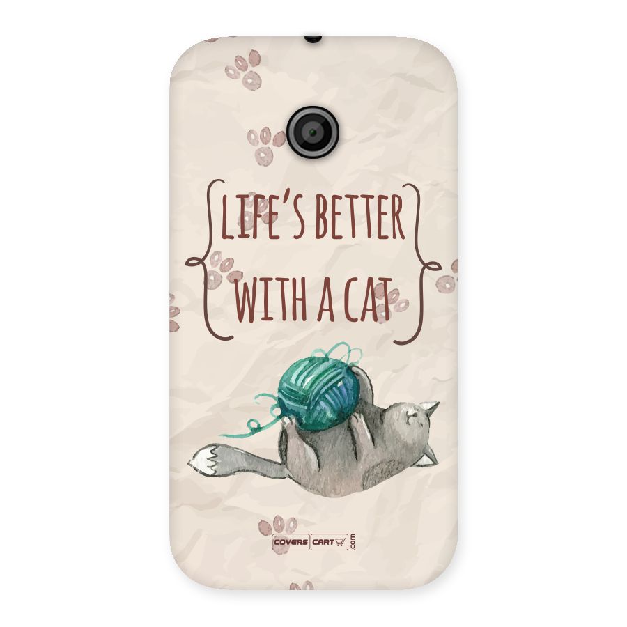 Cute Cat Back Case for Moto E