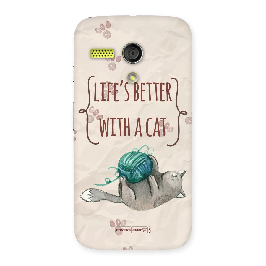 Cute Cat Back Case for Moto G