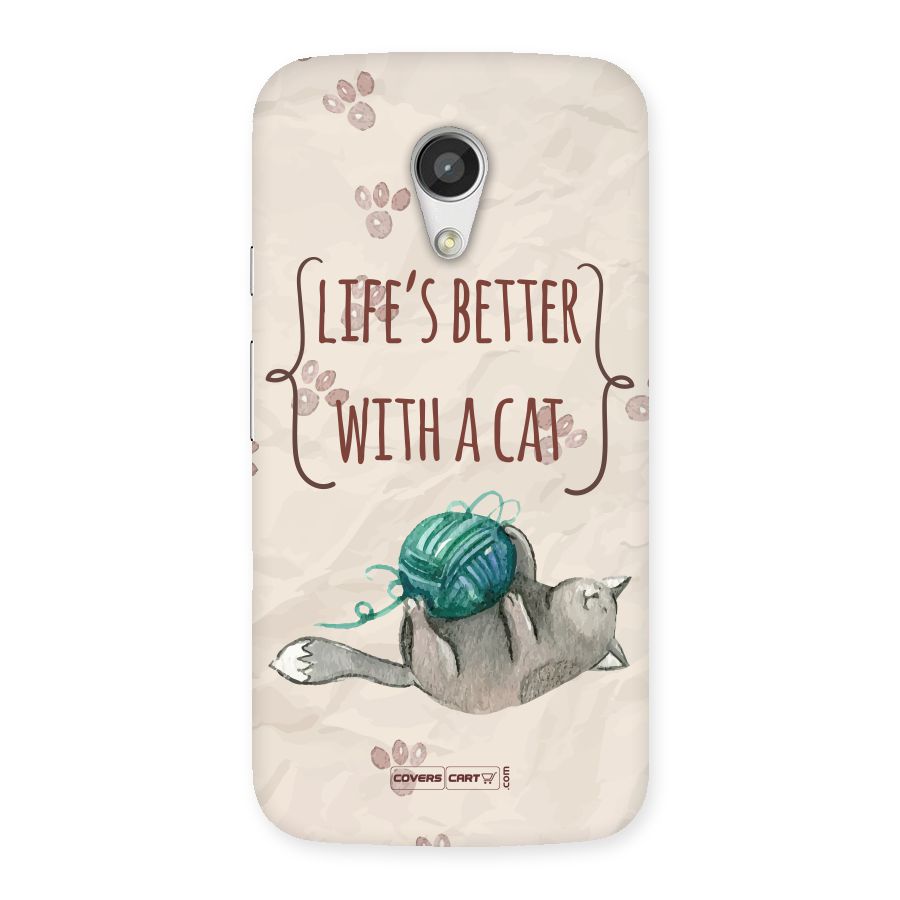 Cute Cat Back Case for Moto G 2nd Gen