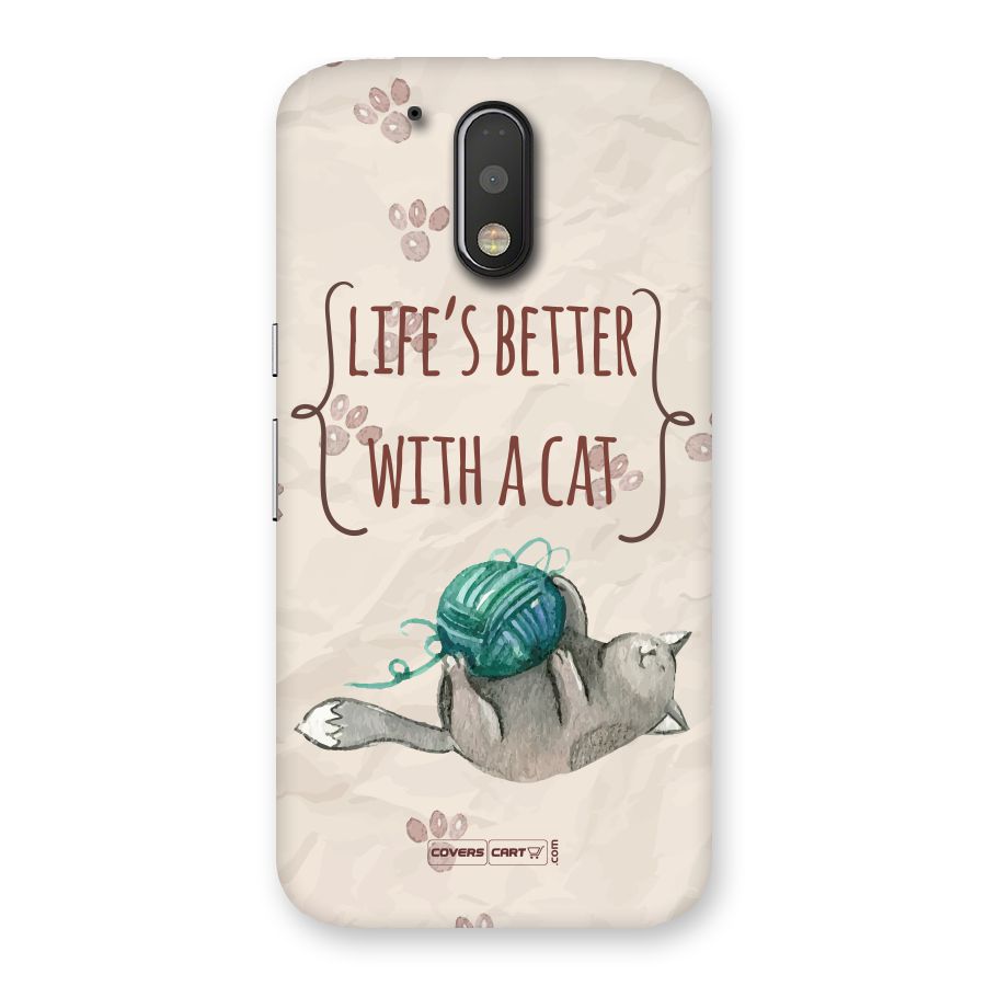 Cute Cat Back Case for Motorola Moto G4