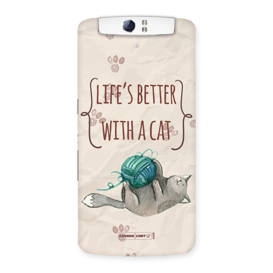 Cute Cat Back Case for Oppo N1