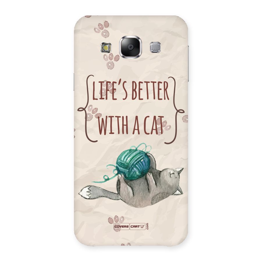 Cute Cat Back Case for Samsung Galaxy E5