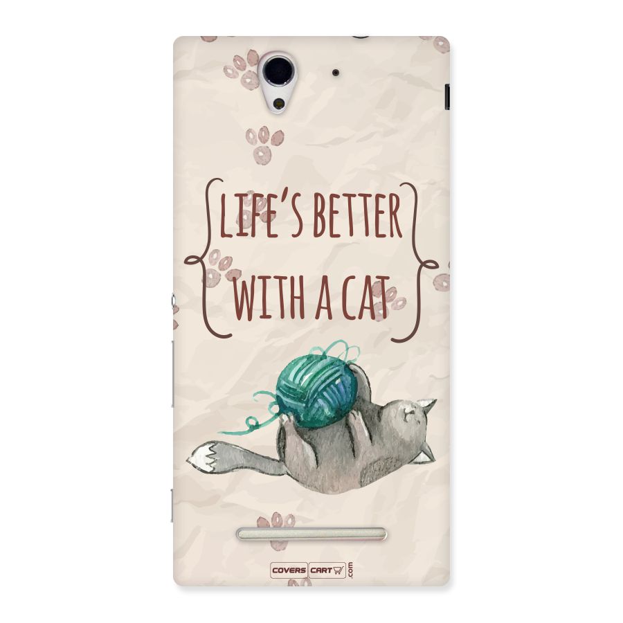 Cute Cat Back Case for Sony Xperia C3