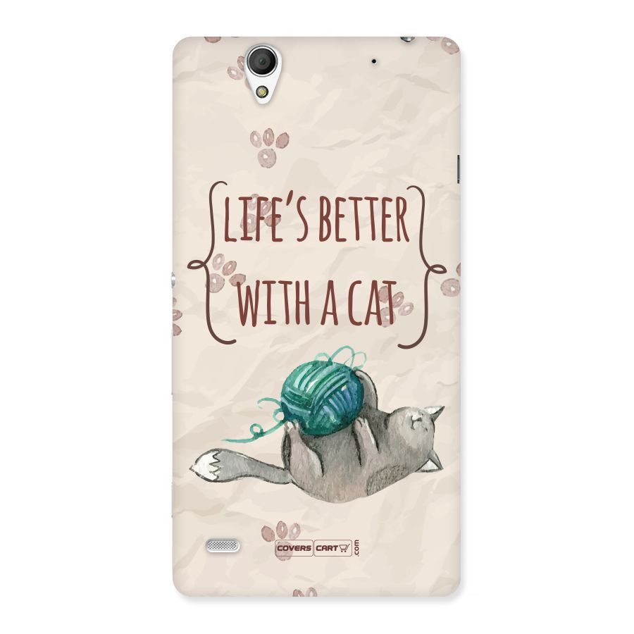 Cute Cat Back Case for Sony Xperia C4