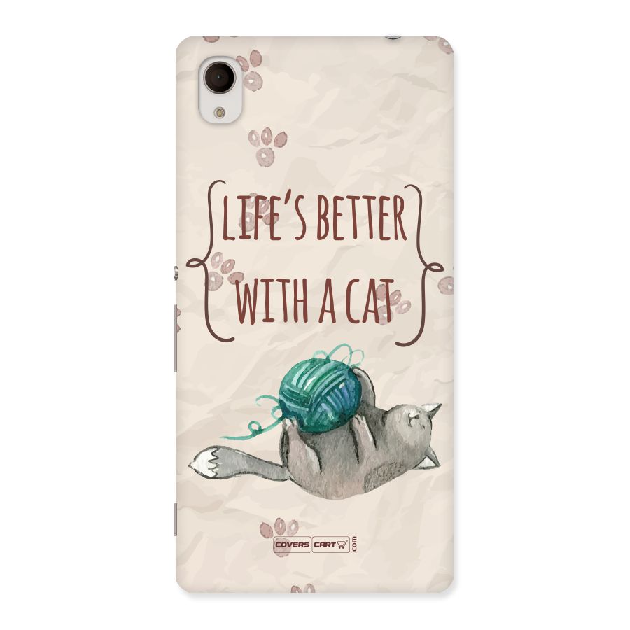 Cute Cat Back Case for Sony Xperia M4