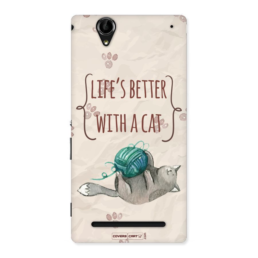 Cute Cat Back Case for Sony Xperia T2