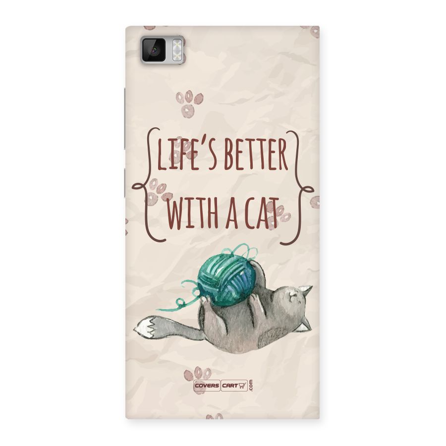Cute Cat Back Case for Xiaomi Mi3