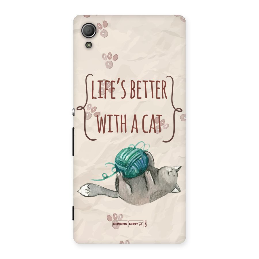 Cute Cat Back Case for Xperia Z3 Plus