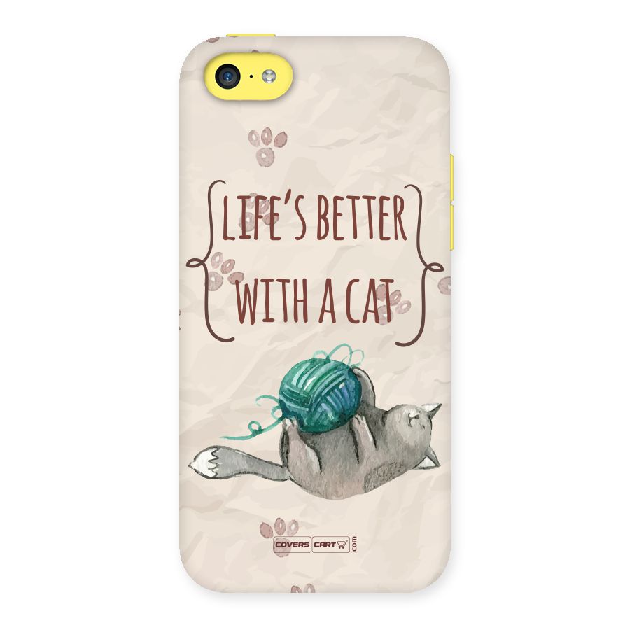 Cute Cat Back Case for iPhone 5C