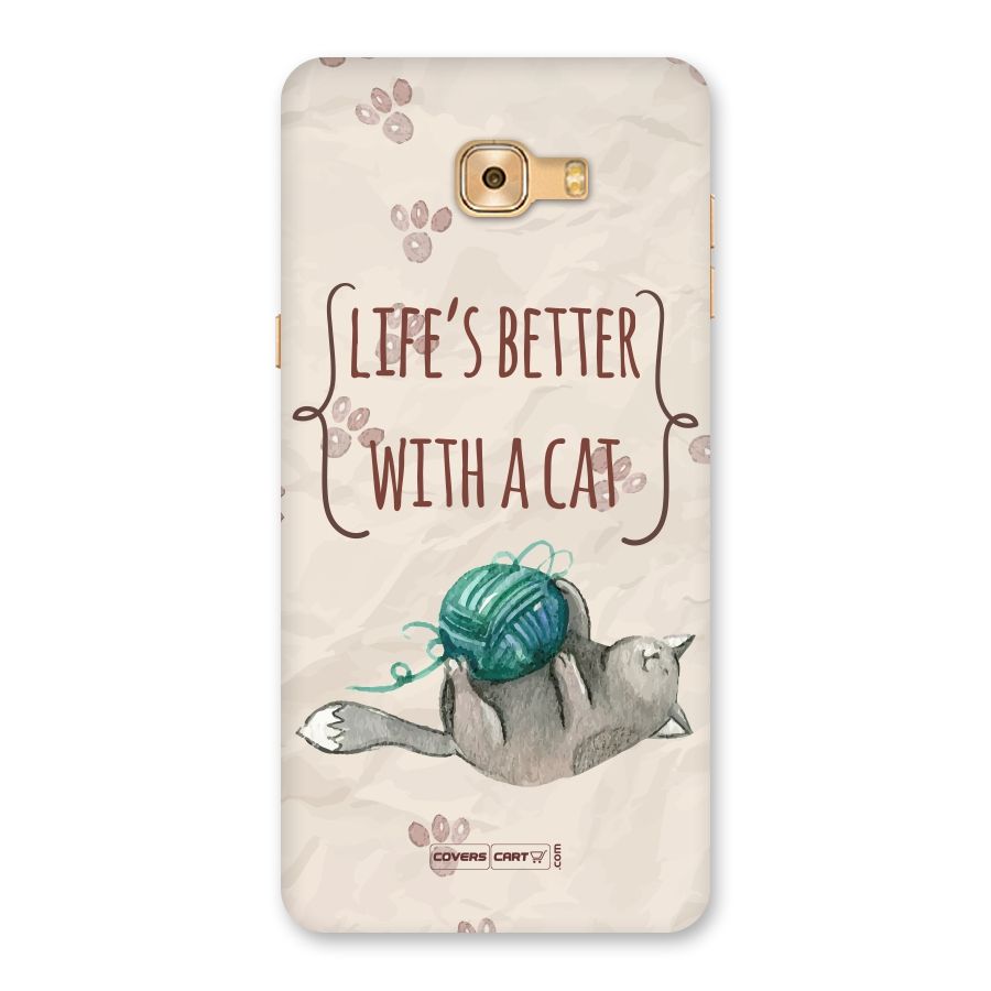 Cute Cat Back Case for Galaxy C9 Pro