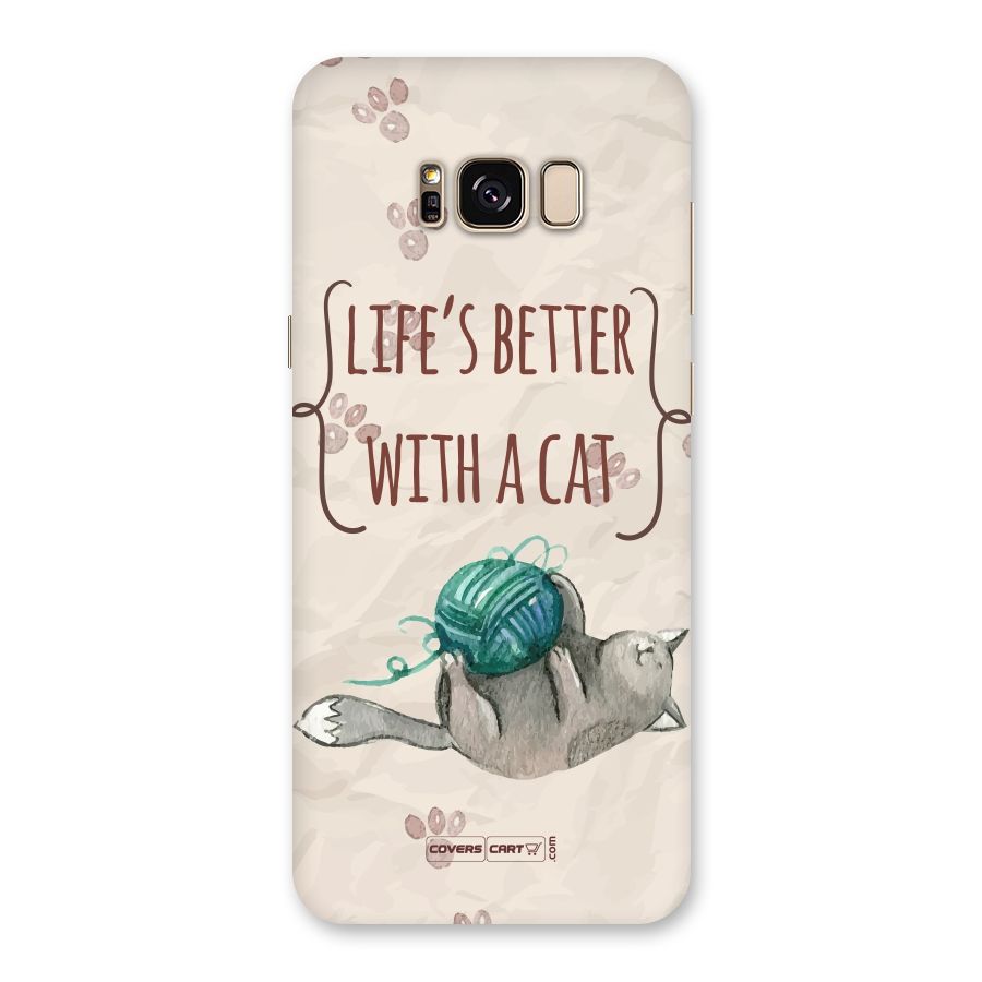 Cute Cat Back Case for Galaxy S8 Plus