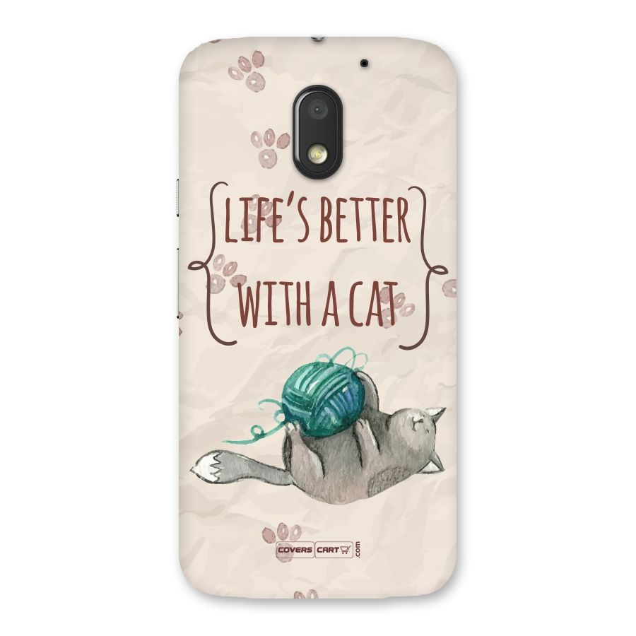 Cute Cat Back Case for Moto E3 Power