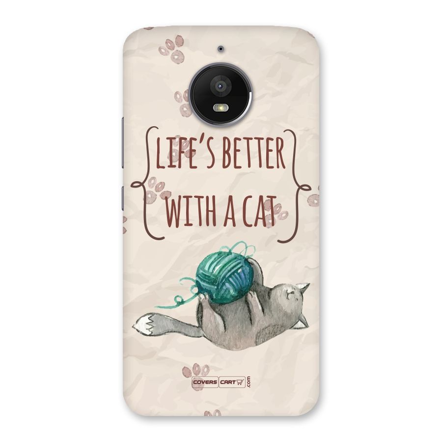 Cute Cat Back Case for Moto E4 Plus