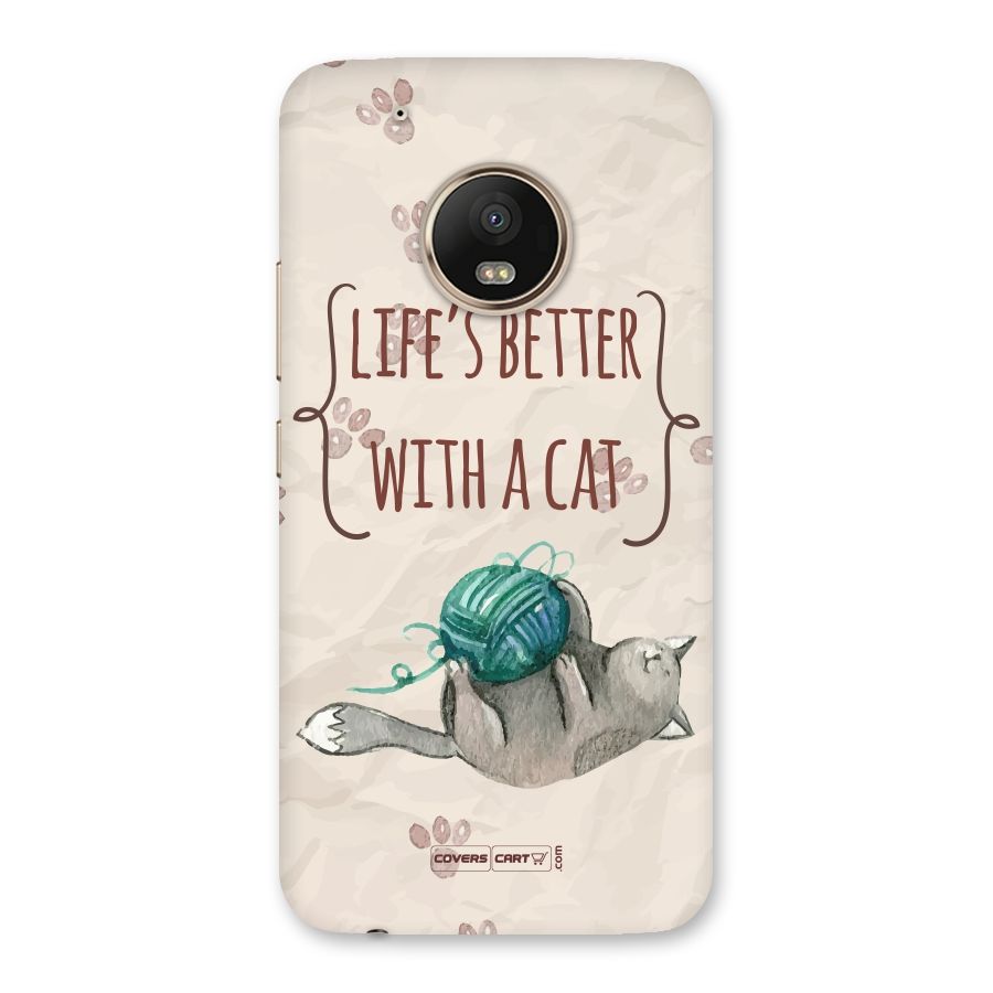 Cute Cat Back Case for Moto G5 Plus