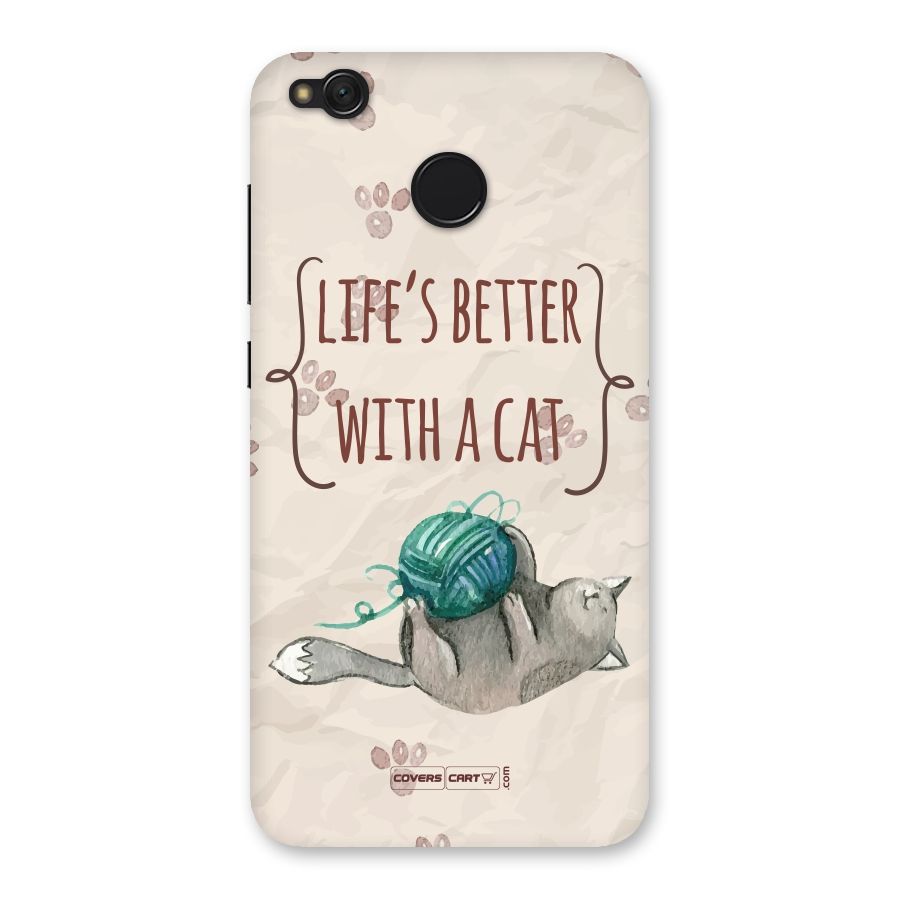 Cute Cat Back Case for Redmi 4