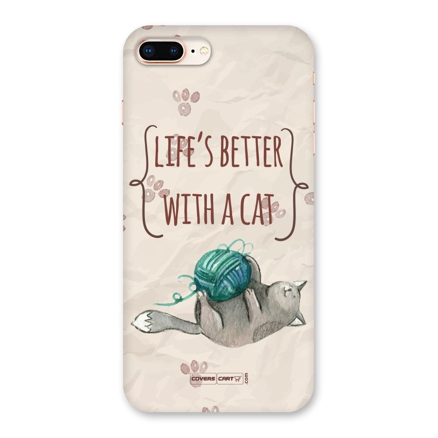 Cute Cat Back Case for iPhone 8 Plus