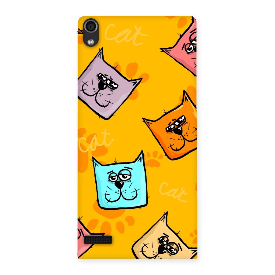 Cute Cat Pattern Back Case for Ascend P6