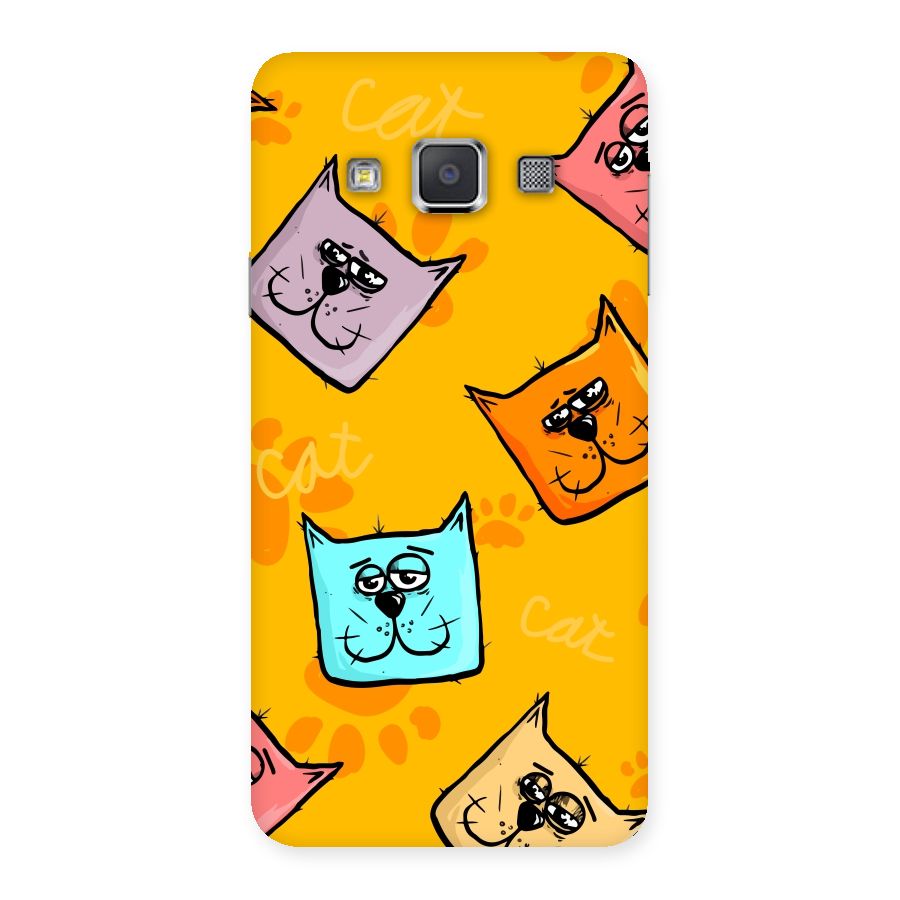 Cute Cat Pattern Back Case for Galaxy A3