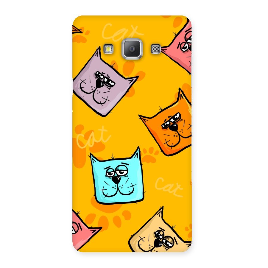 Cute Cat Pattern Back Case for Galaxy A7